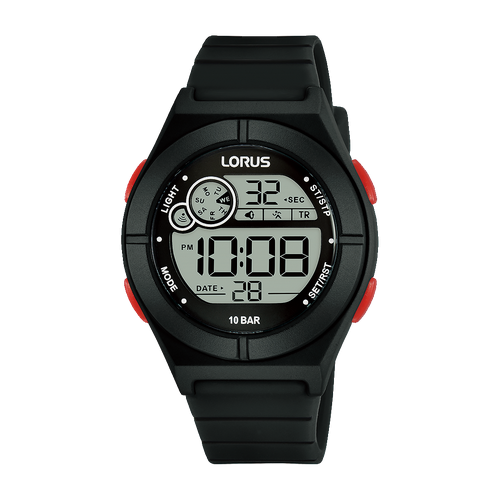 Lorus Youth Black Digital Multi-Timer Watch