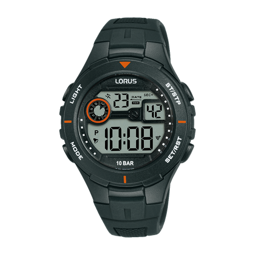 Lorus Youth Black Sports Digital Multi-Timer Watch
