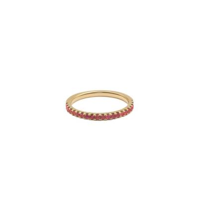 9ct Yellow Gold 1/2 Ruby Eternity Ring