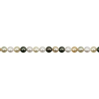 9ct Yellow Gold Tahitian Mixed 8.1-10.9mm Pearl Strand Necklace