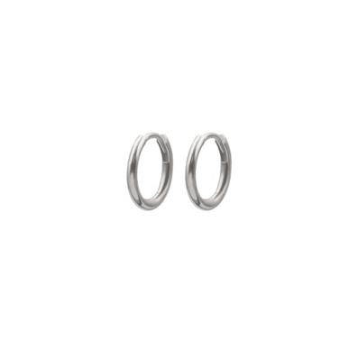 Sterling Silver Round 12mm x 1.5mm Huggie Earring