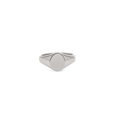 Sterling Silver Large Oval Signet Ring