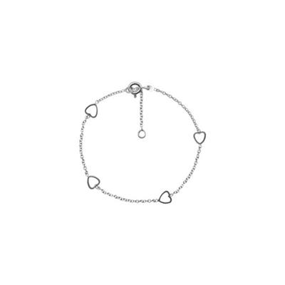Sterling Silver Open Hearts Bracelet