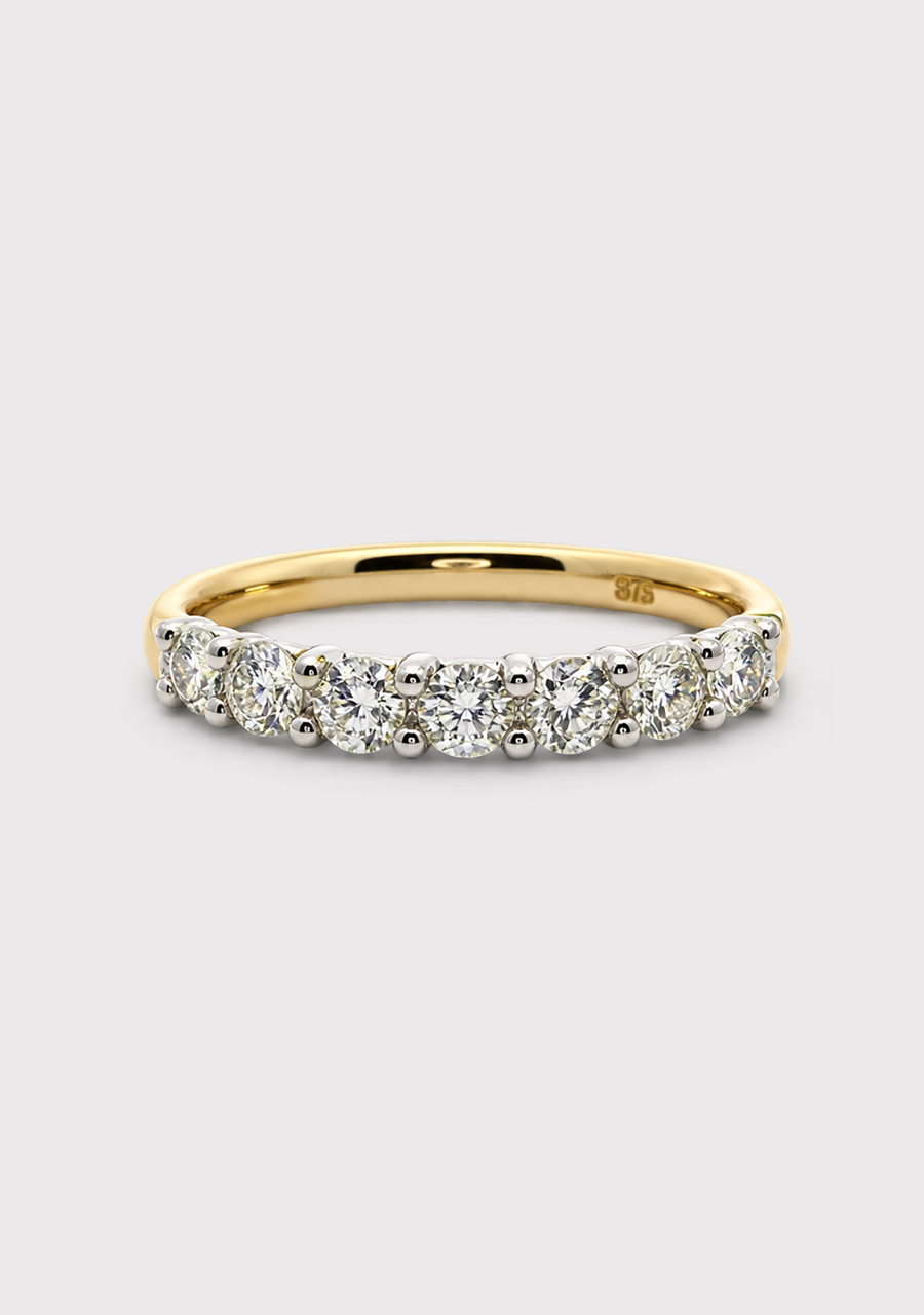 9ct Yellow & White Gold Diamond Ring