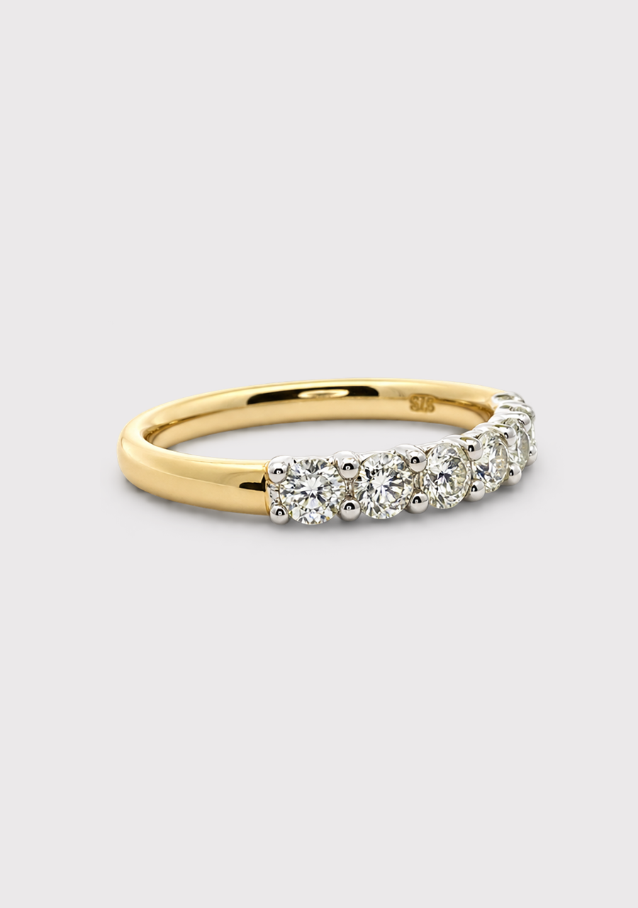 9ct Yellow & White Gold Diamond Ring