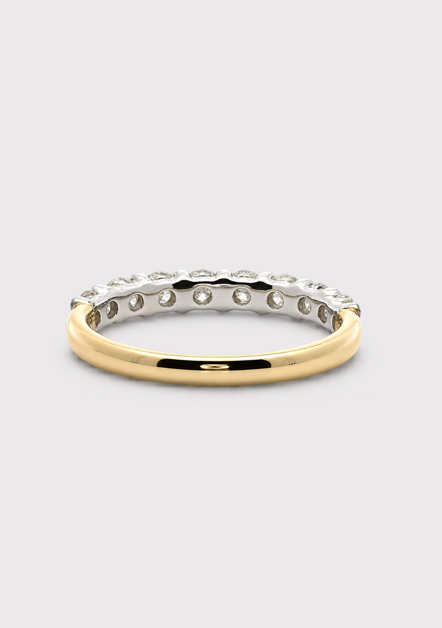 9ct Yellow & White Gold Diamond Ring