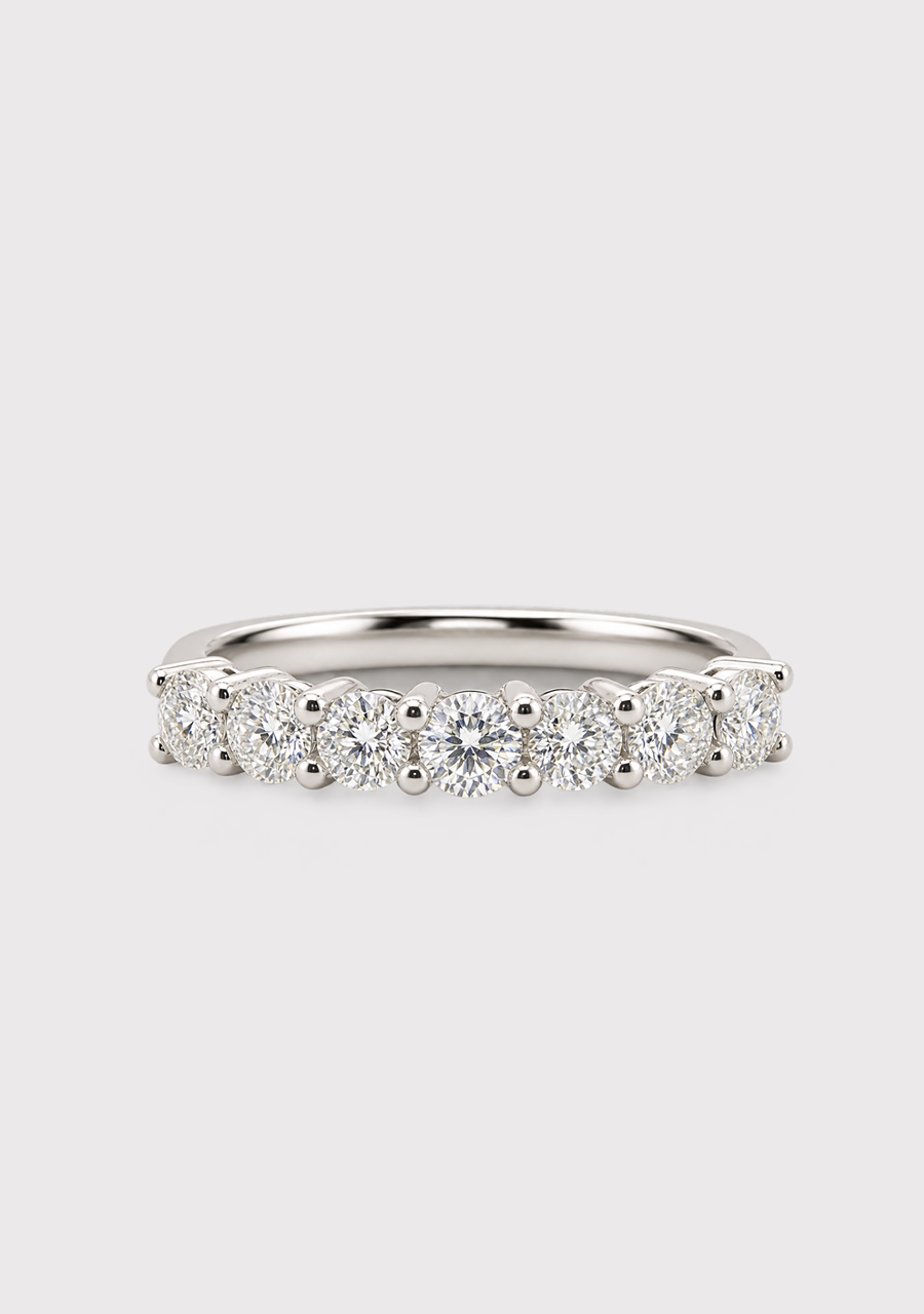 18ct White Gold Diamond Seven Stone Ring