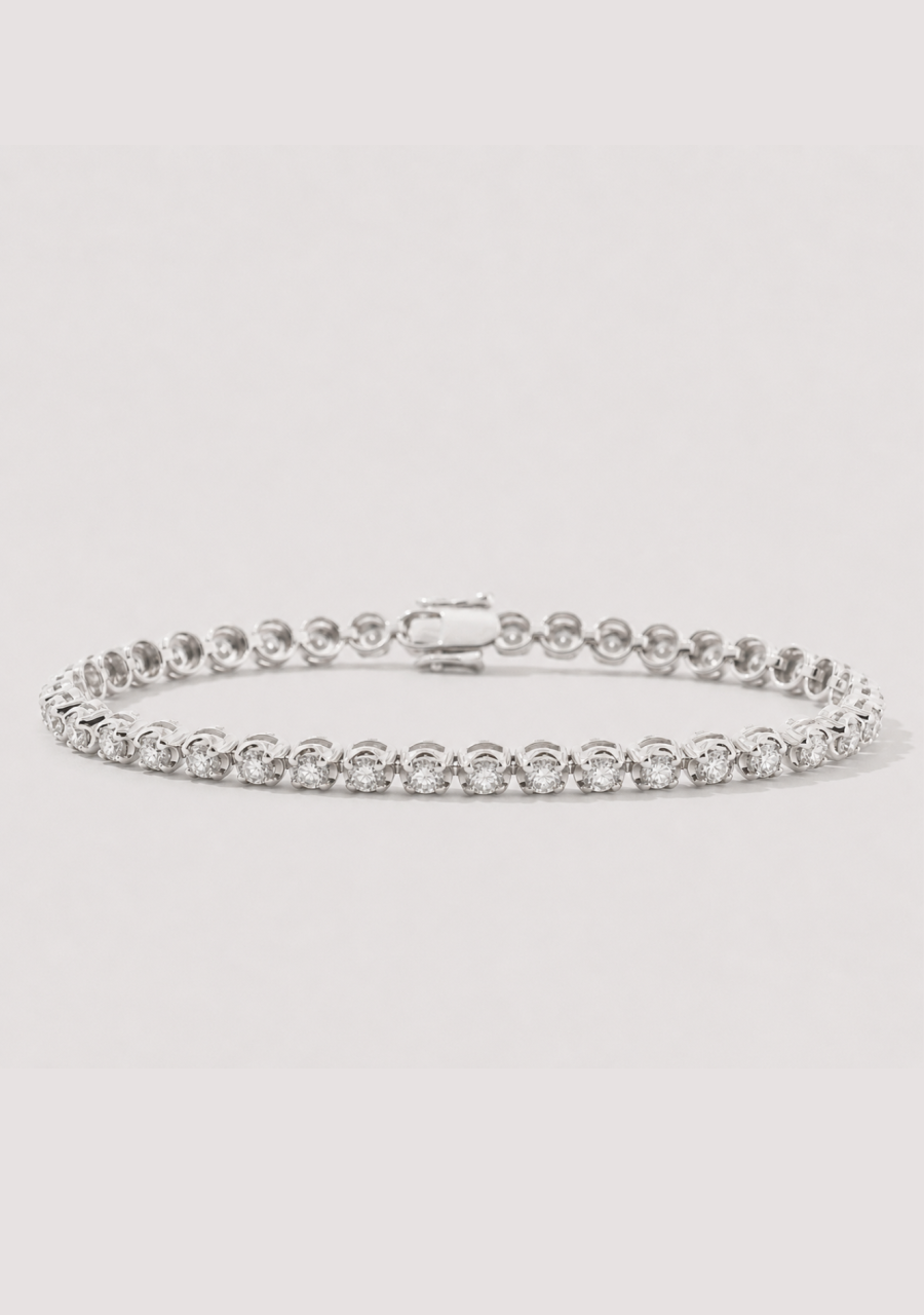 18ct White Gold Diamond 4ct Tennis Bracelet