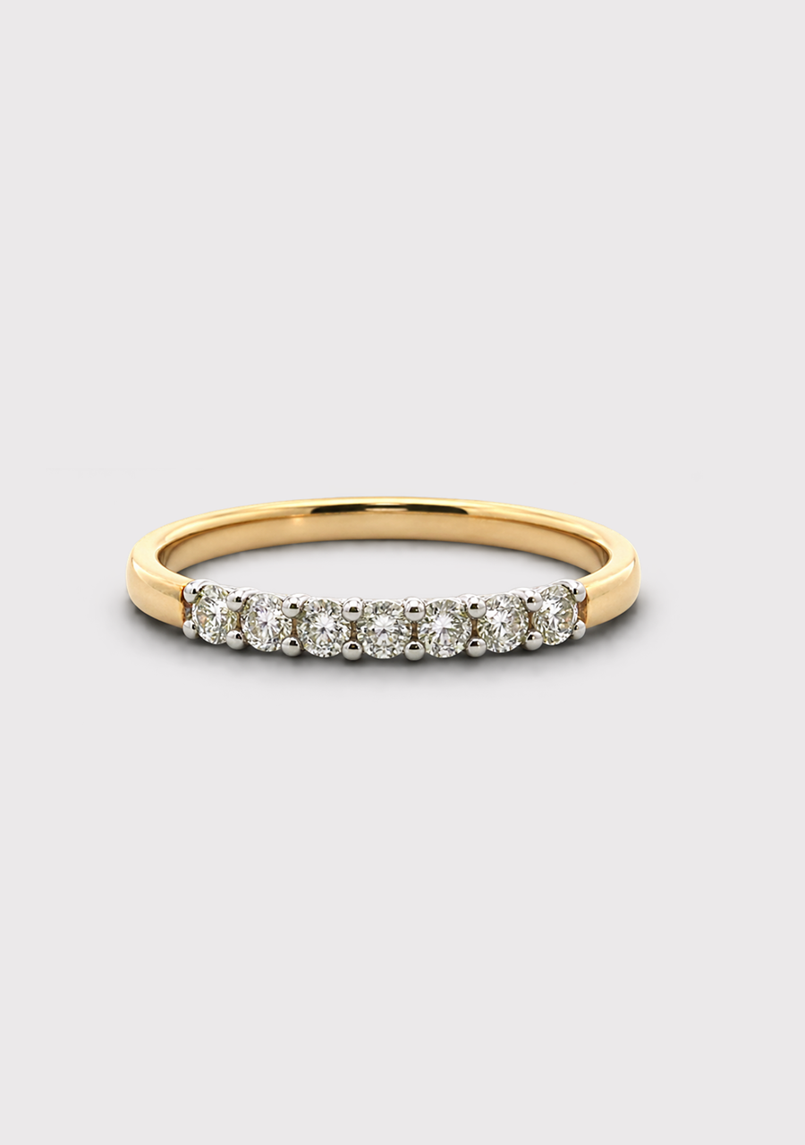 9ct Yellow & White Gold Diamond Ring