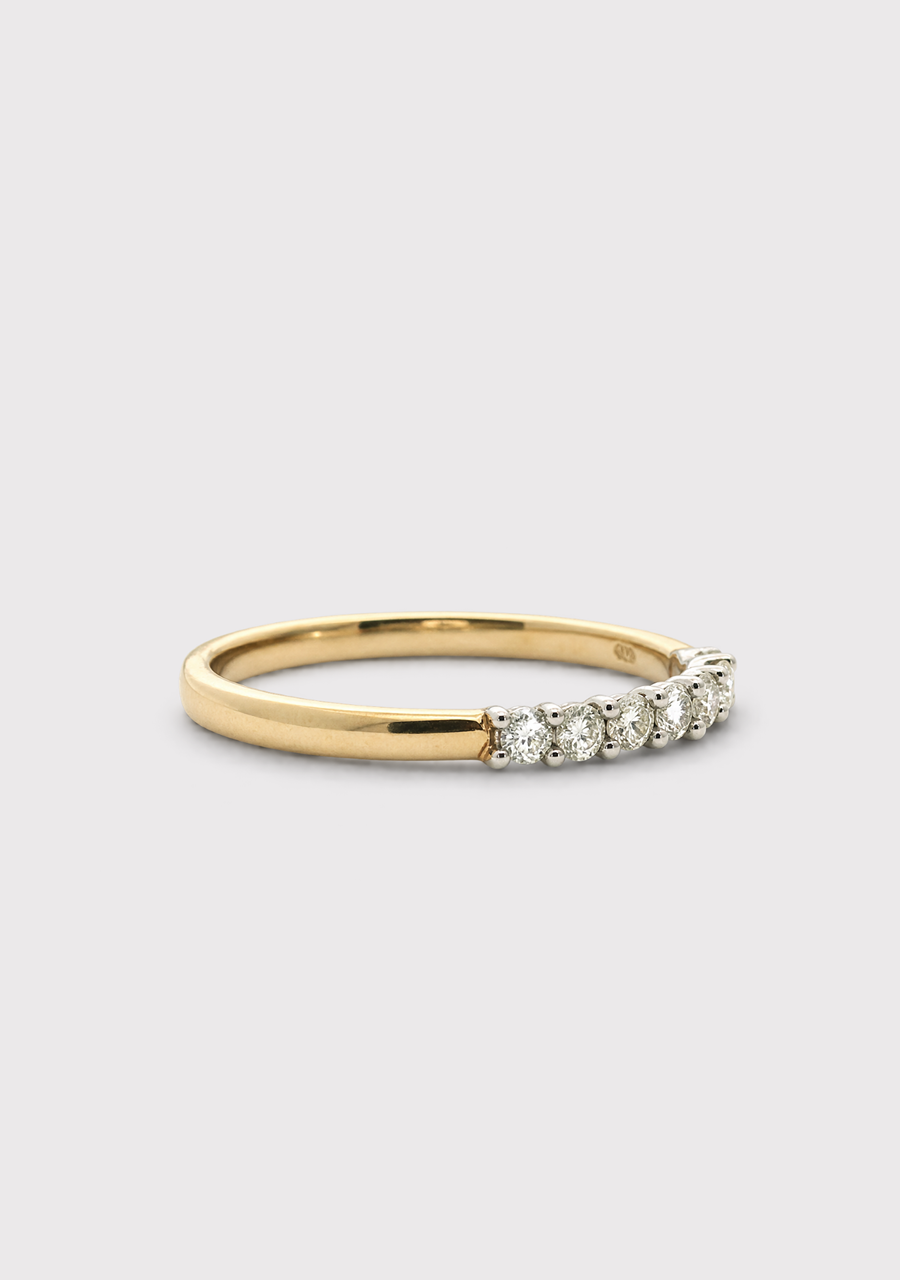 9ct Yellow & White Gold Diamond Ring