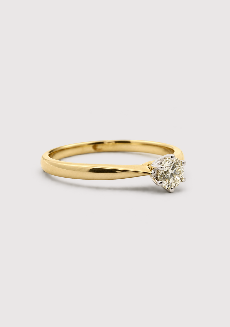 9ct Yellow Gold 0.25ct Diamond Solitaire Ring