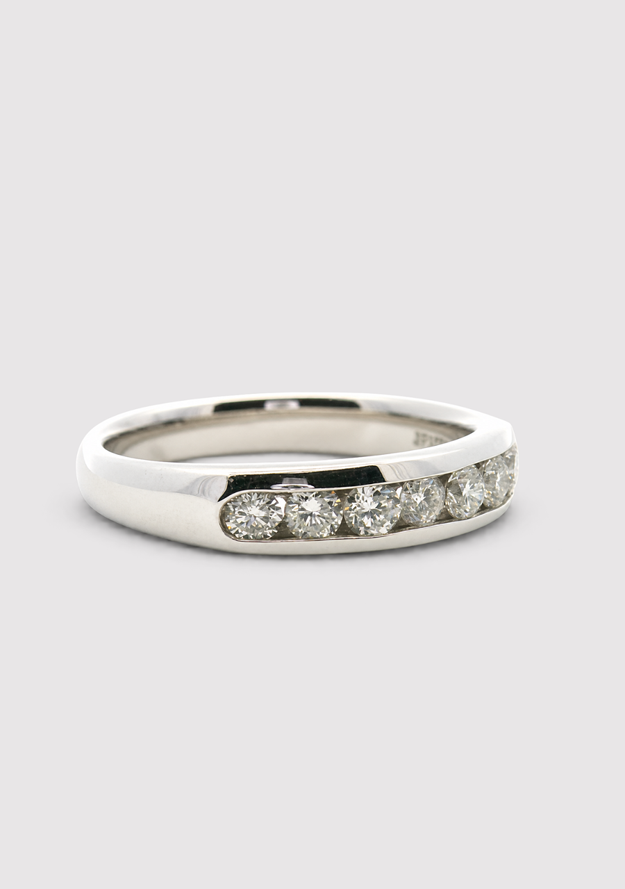 18ct White Gold Diamond Channel Set Ring