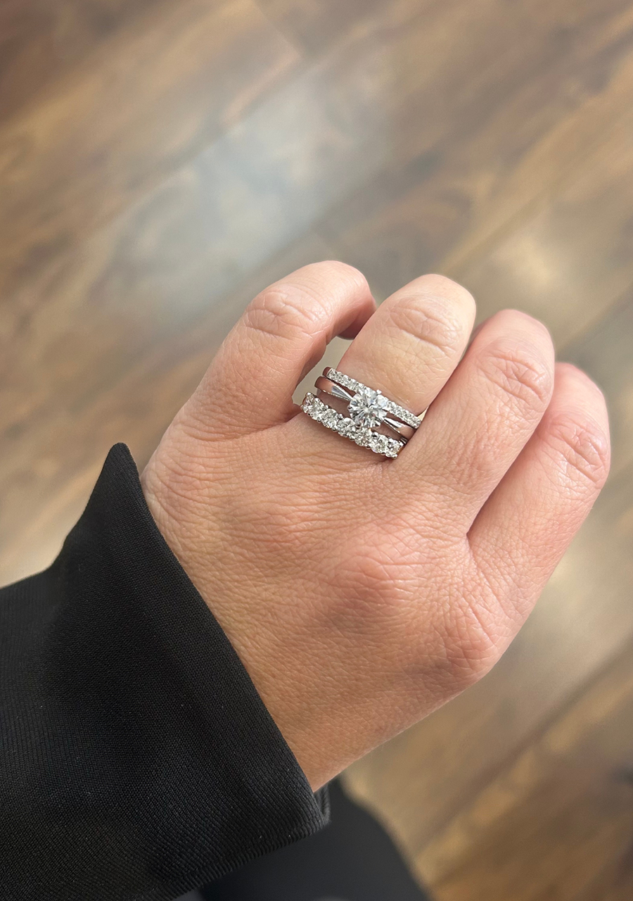 9ct White Gold Lab Grown Solitaire Diamond Ring