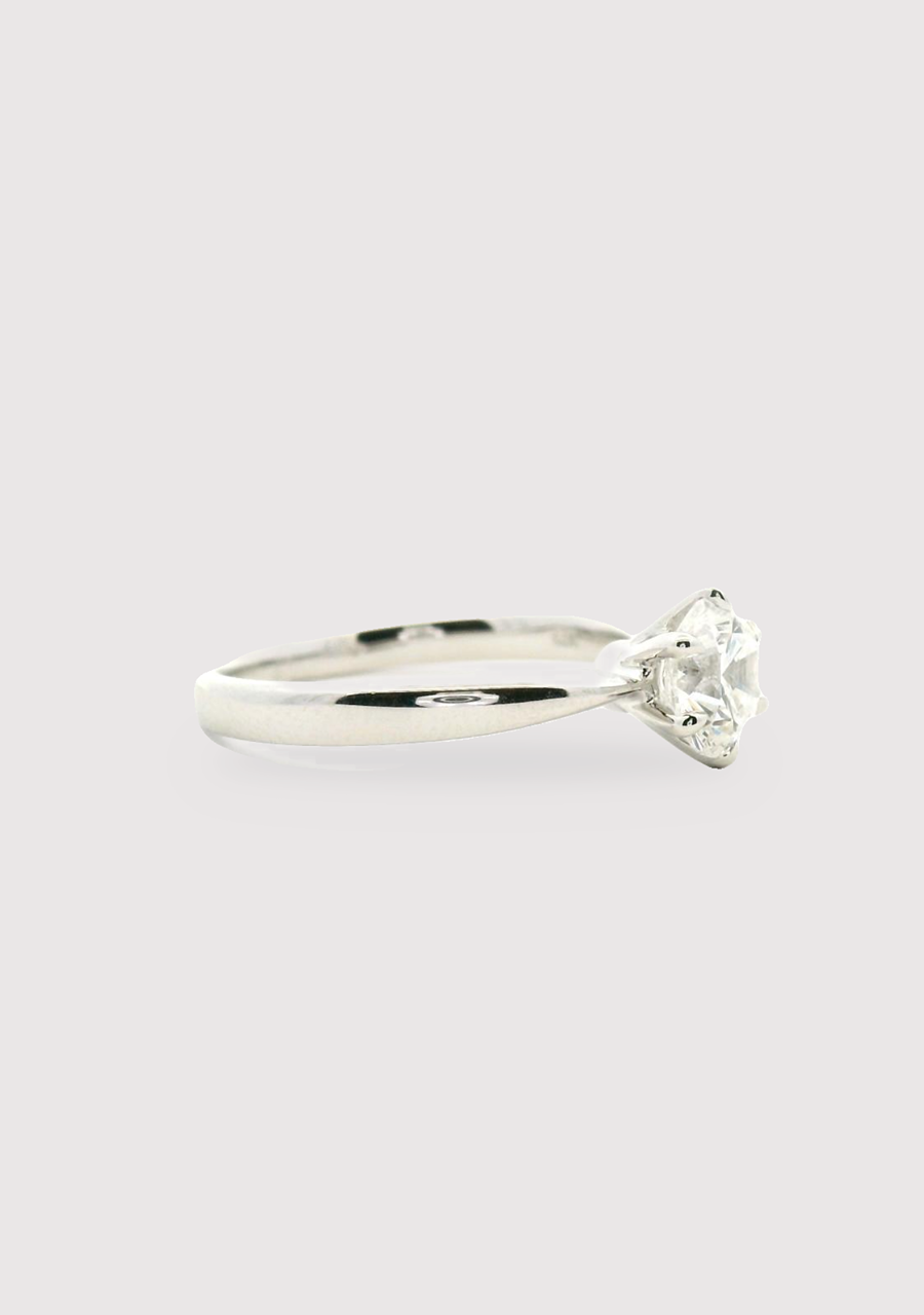 9ct White Gold Lab Grown Solitaire Diamond Ring