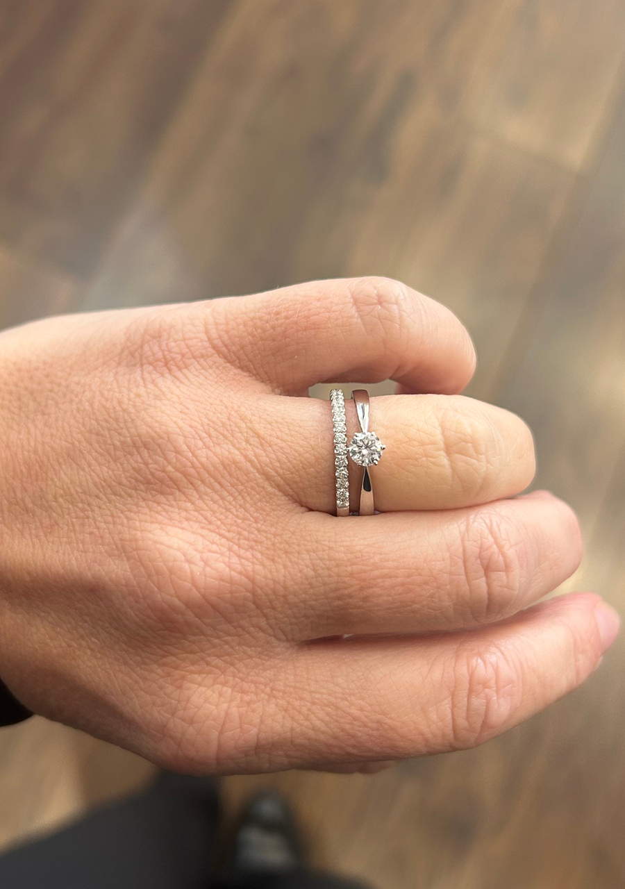 9ct White Gold Laboratory Grown Solitaire Diamond Ring