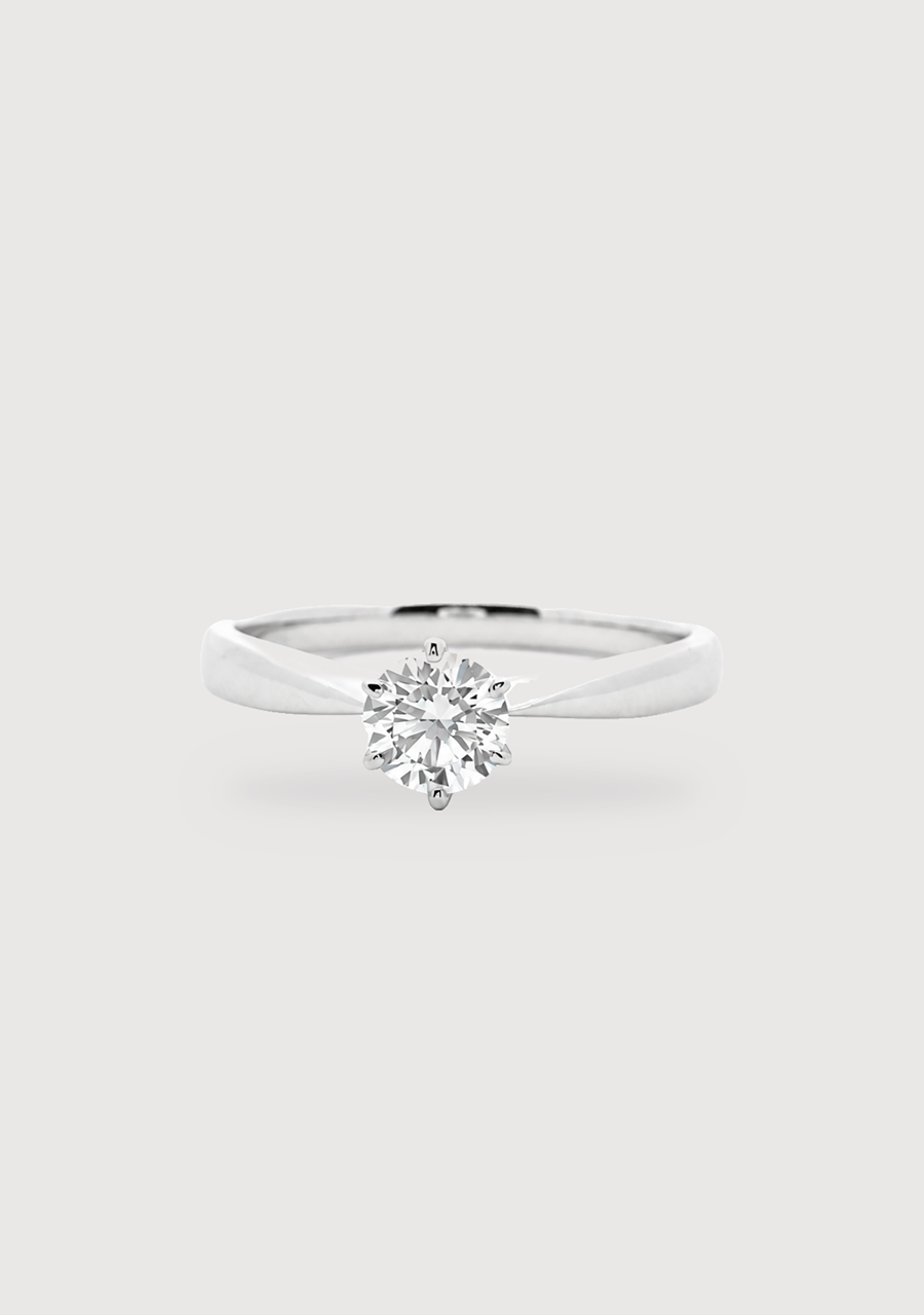9ct White Gold Laboratory Grown Solitaire Diamond Ring