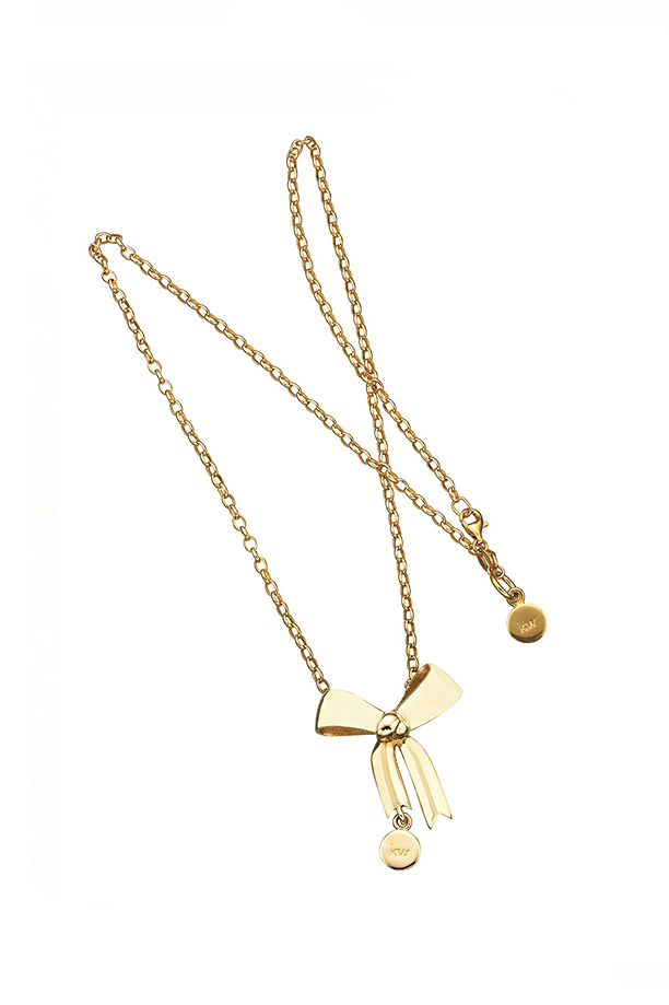 Karen Walker Gold Plated Large Bow Necklace