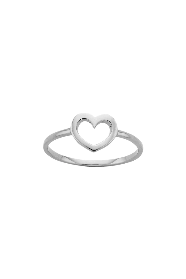 Karen Walker Sterling Silver Mini Heart Ring