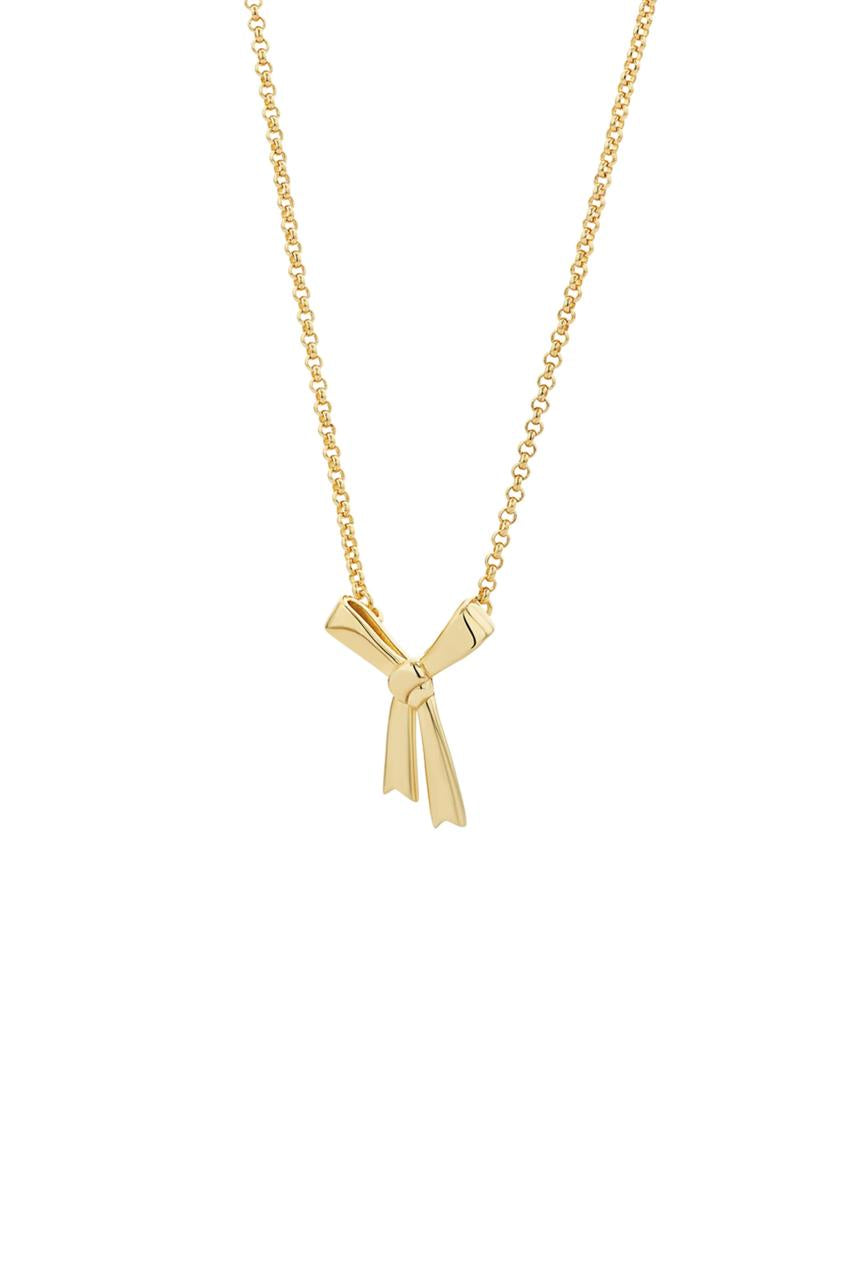 Karen Walker Gold Plated Small Bow Necklace