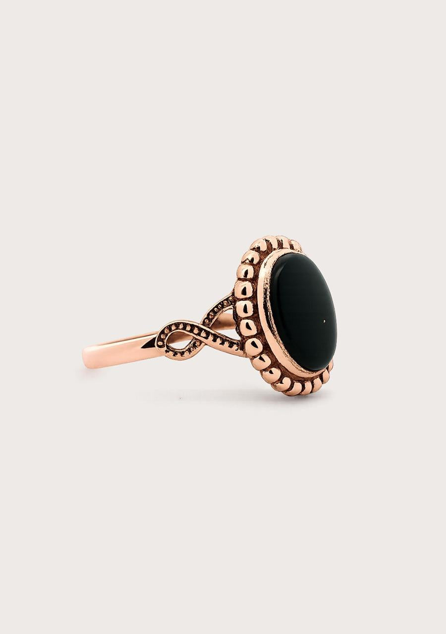 Estate 9ct Rose Gold Onyx Ring