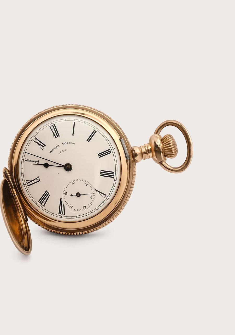 Estate 18ct Plated American Waltham U.S.A Packet Watch