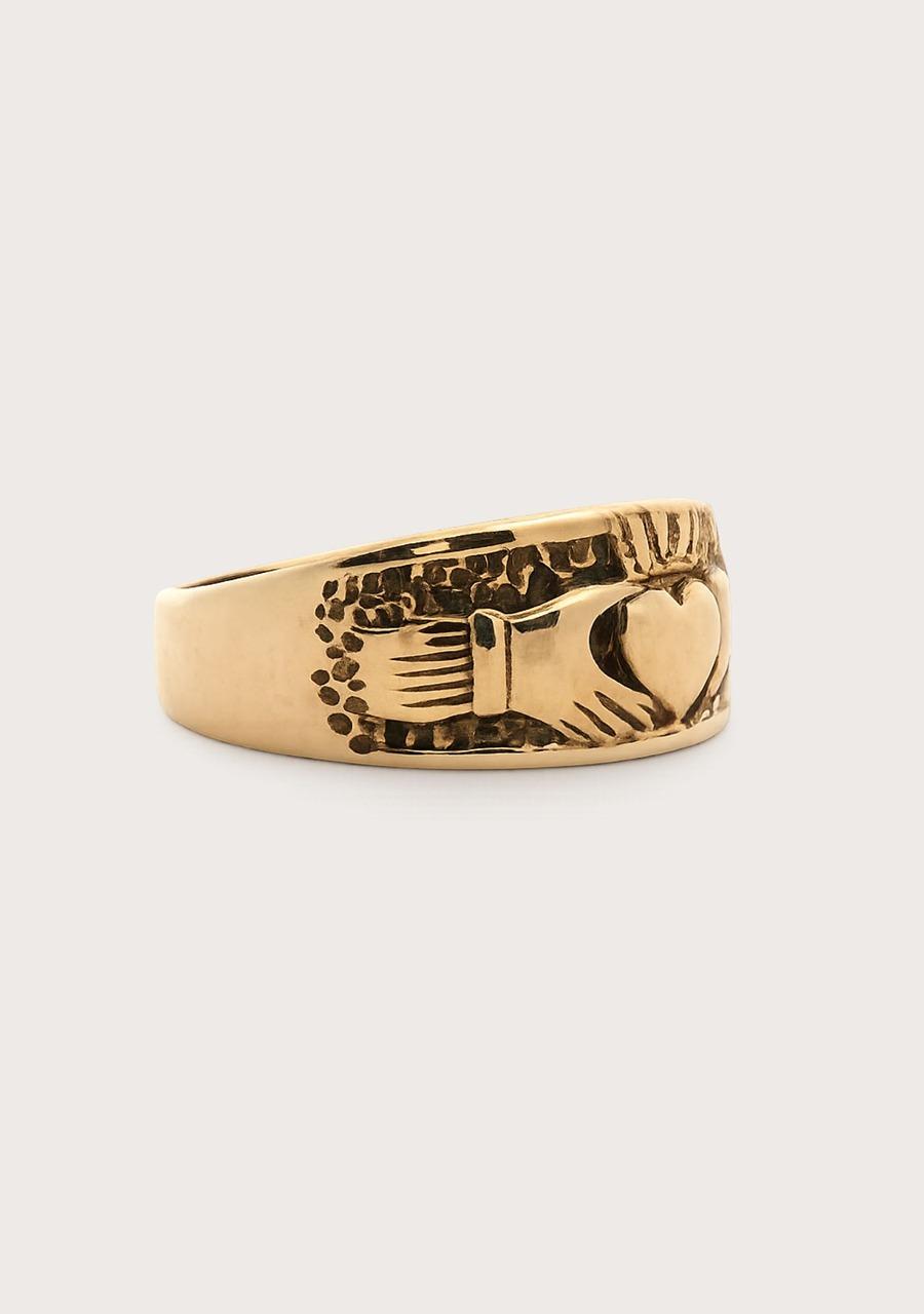Estate 9ct Yellow Gold Claddagh Ring