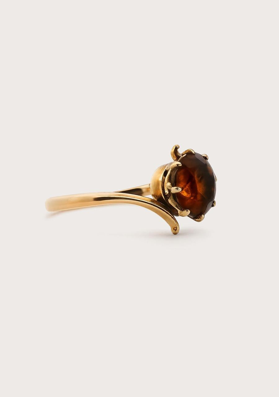 Estate 18ct Yellow Gold Garnet Ring