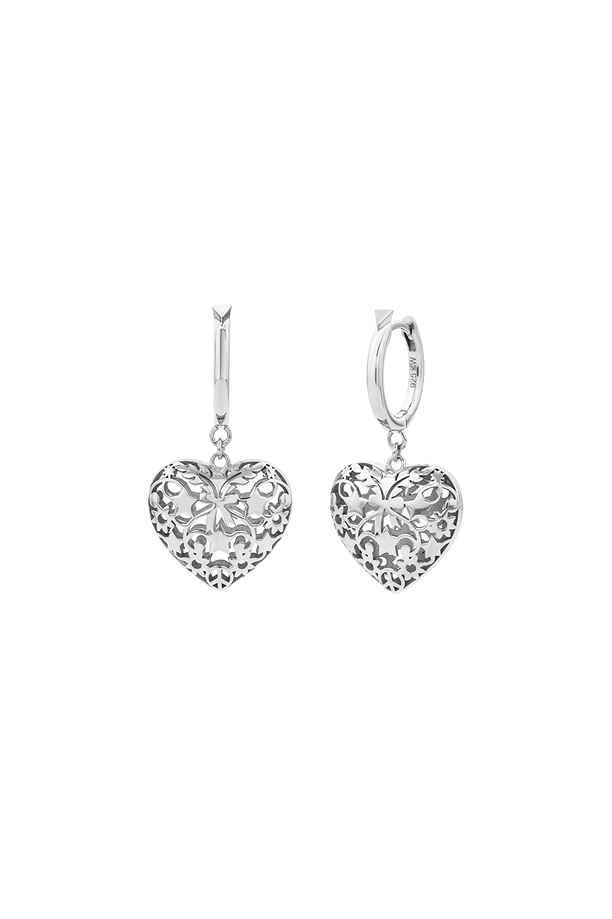 Karen Walker Sterling Silver Heart Thrills Earrings