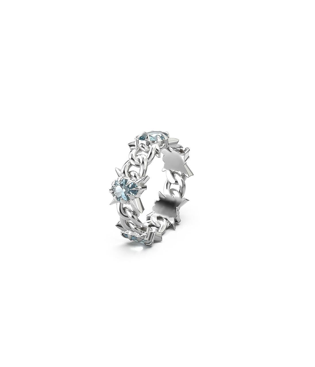 Stolen Girlfriends Club Sterling Silver Precious Punk Eternity Curb Ring