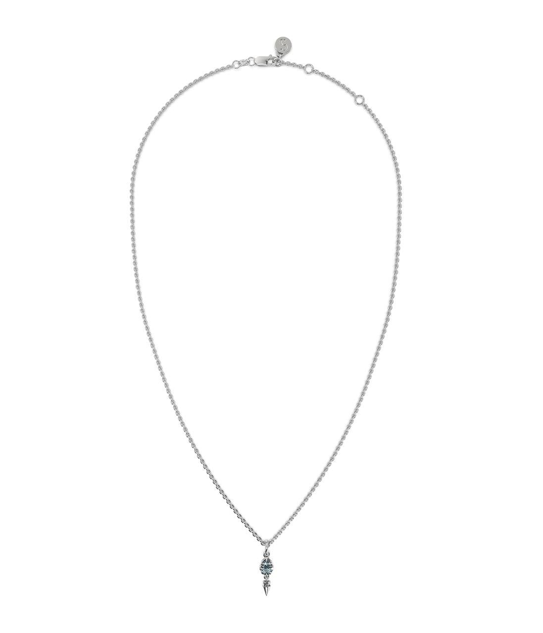 Stolen Girlfriends Club Sterling Silver Sky Topaz  Precious Punk Droplet Necklace