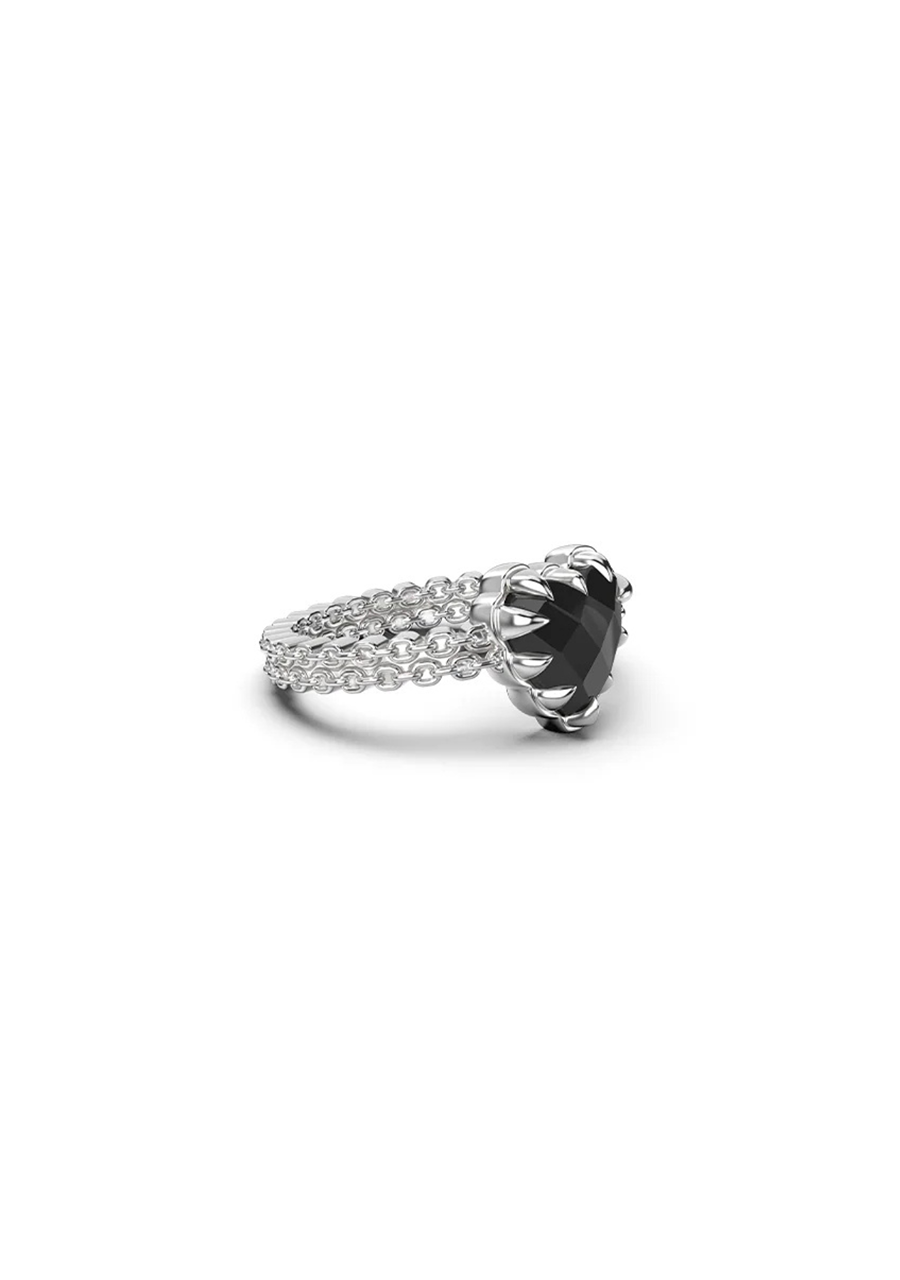 Stolen Girlfriends Club Sterling Silver Mini Love Claw Black Onyx Ring