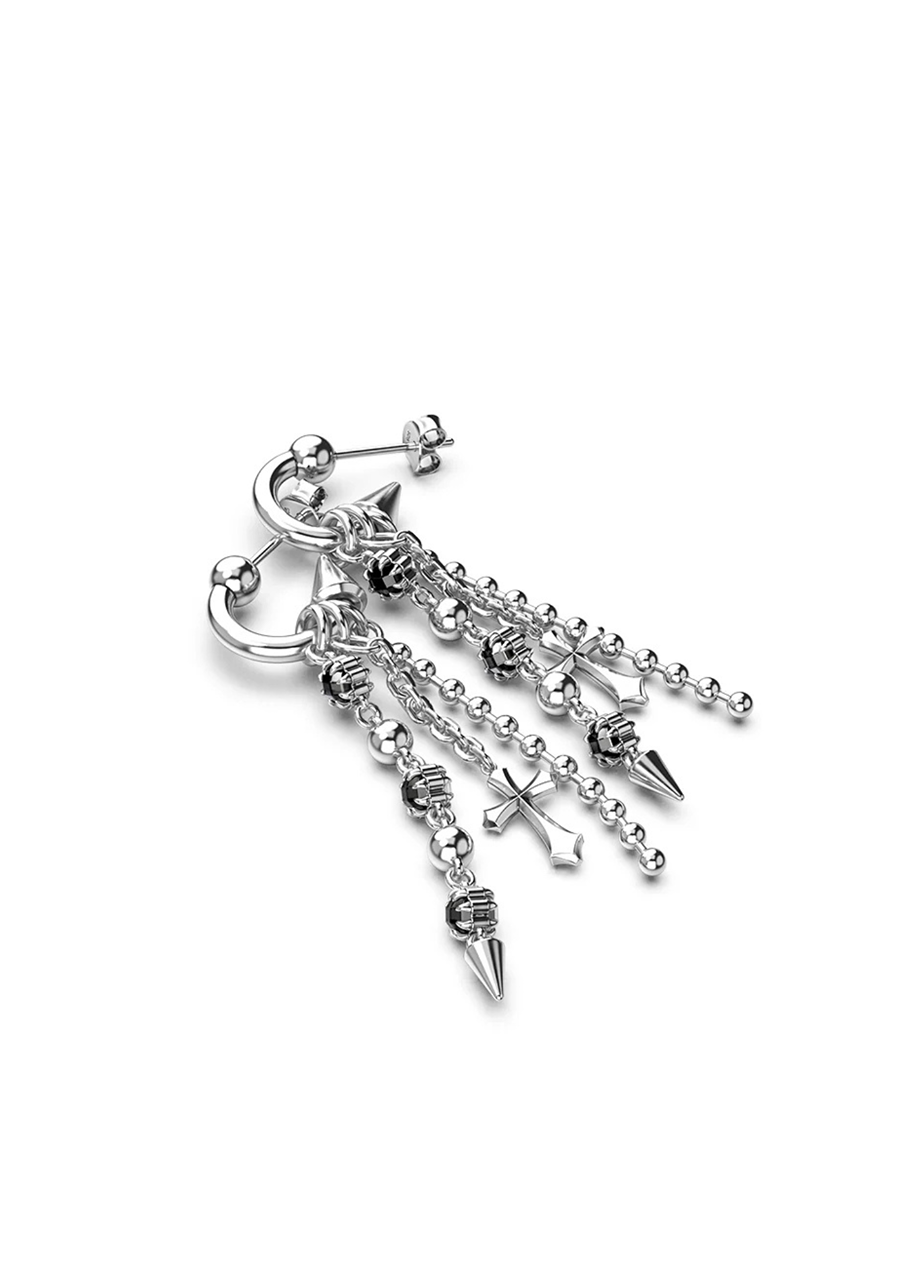 Stolen Girlfriends Club Sterling Silver Quiet Power Cascade Clear Quartz Earrings