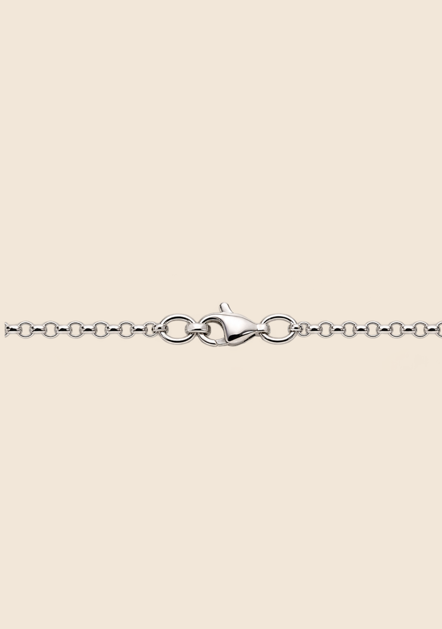 Sterling Silver Round Belcher B3 Chain with 35mm Running T-Bar