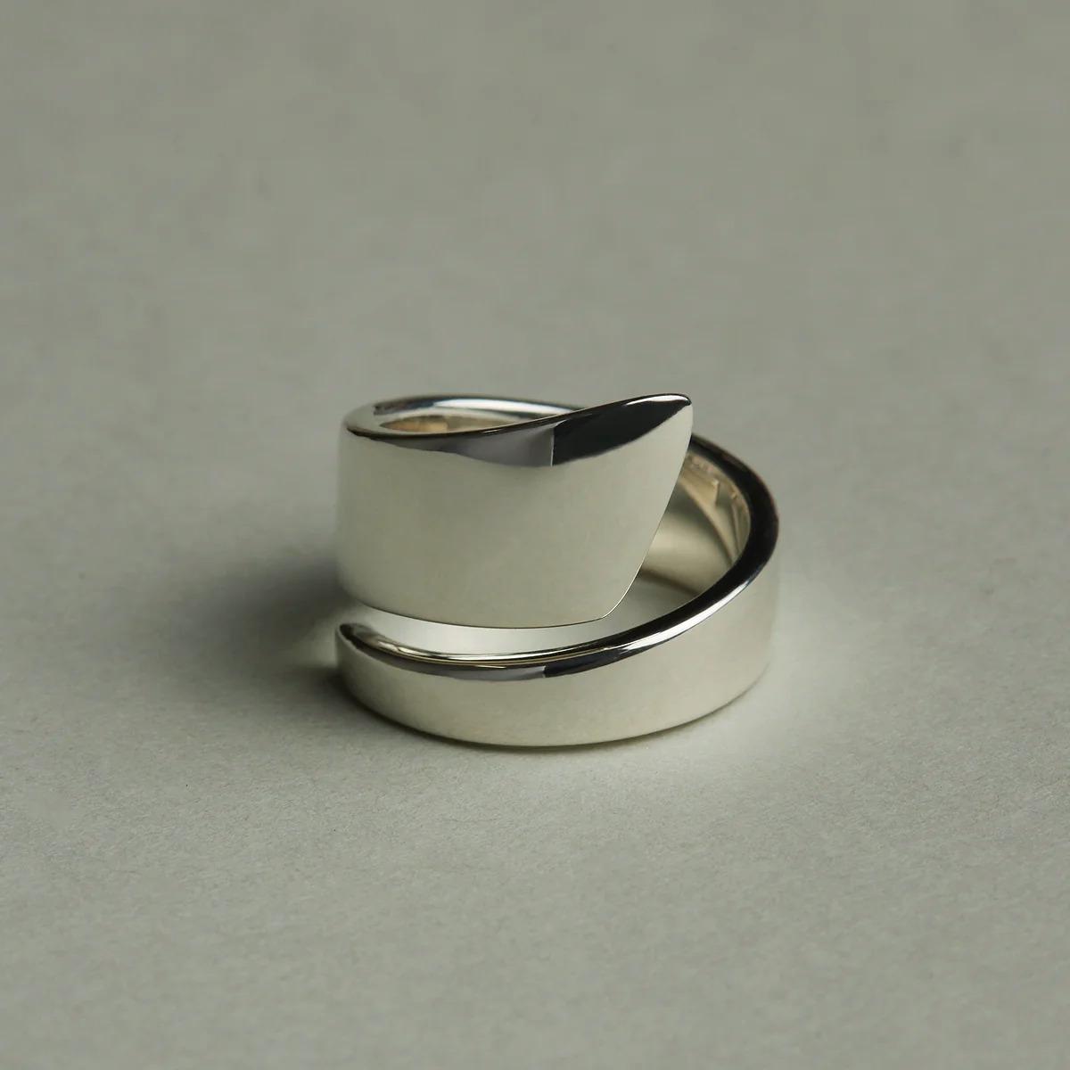 Najo Sterling Silver Wrap Ring with Flared End