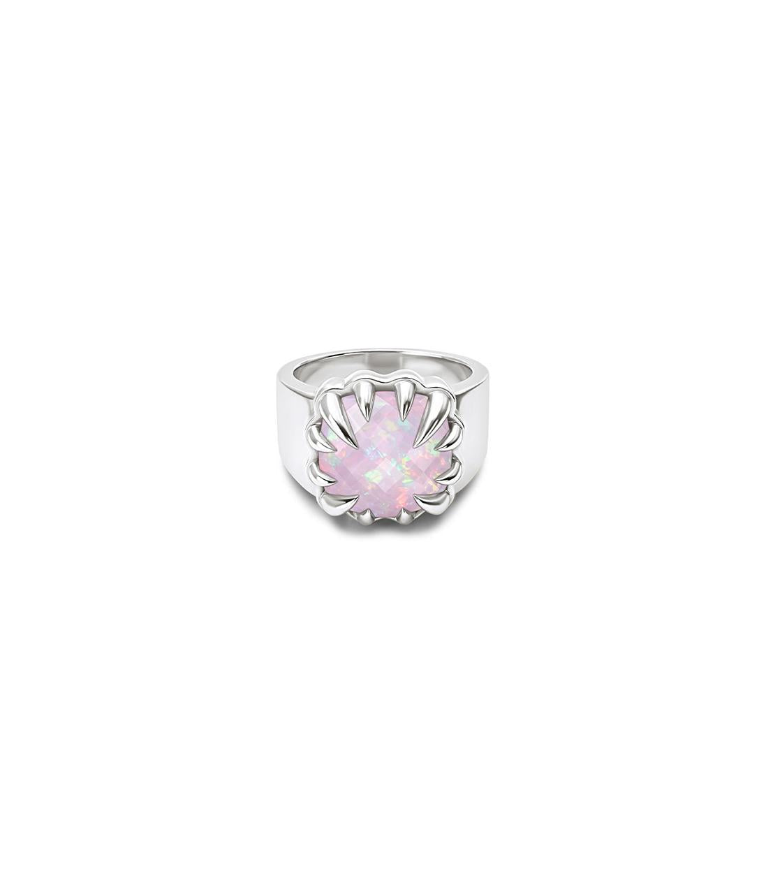 Stolen Girlfriends Club Sterling Silver Pink Bello Opal Claw Ring