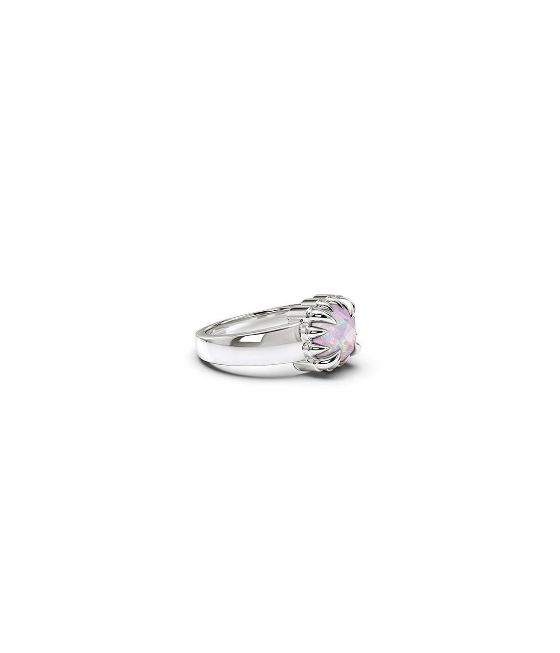 Stolen Girlfriends Club Sterling Silver Pink Bello Opal Baby Claw Ring