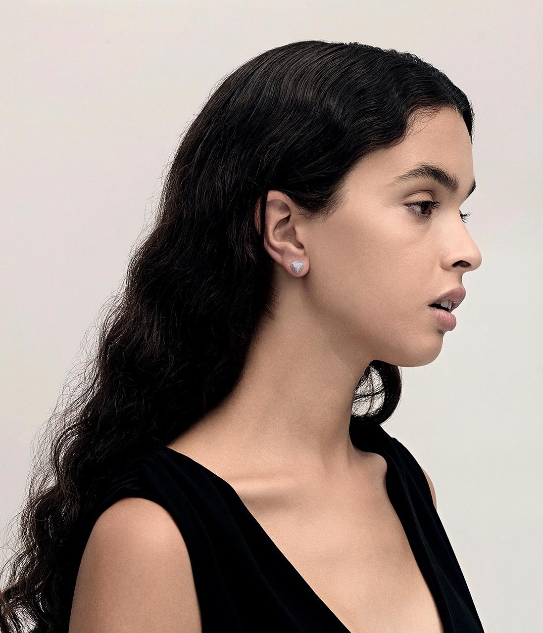 Stolen Girlfriends Club Sterling Silver Pink Bello Opal Love Claw Earrings