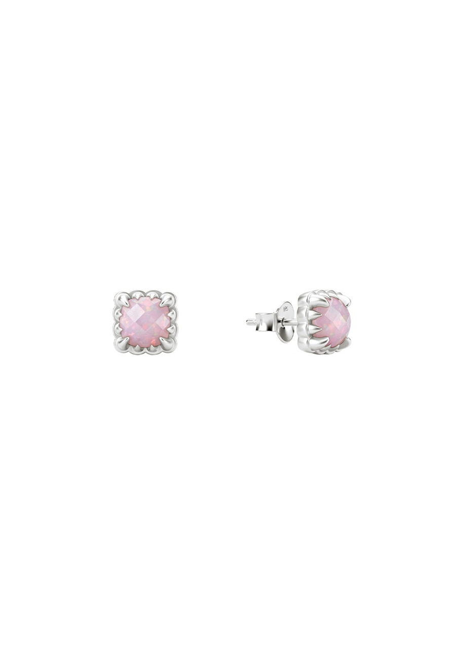Stolen Girlfriends Club Sterling Silver Pink Bello Opal Mini Claw Stud Earrings