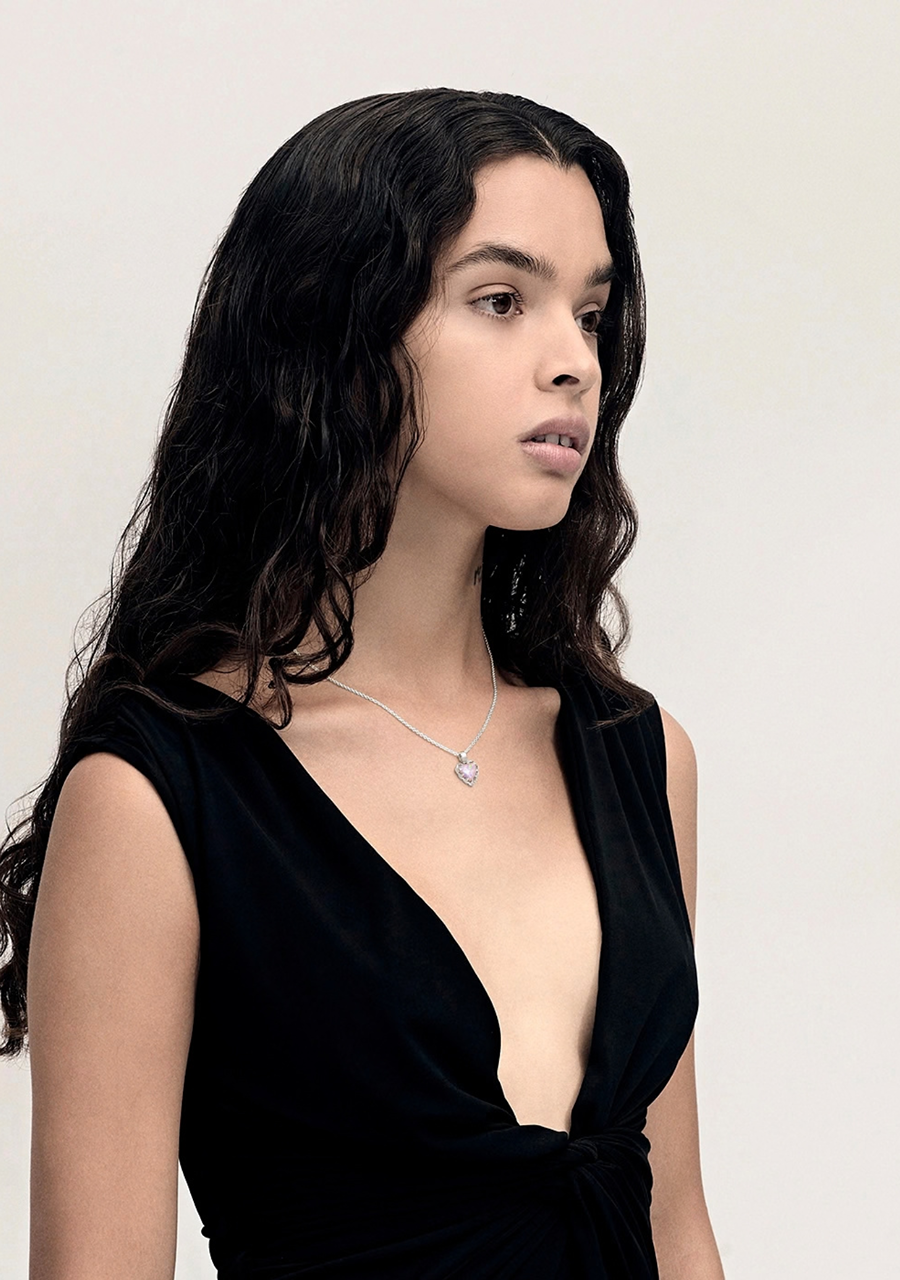 Stolen Girlfriends Club Sterling Silver Pink Bello Opal Love Claw Necklace