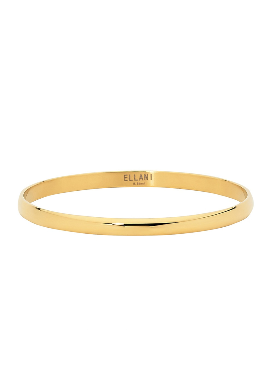 Ellani Stainless Steel Gold Plated 5mm Bangle