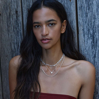 Najo Sterling Silver Summer Veil Necklace