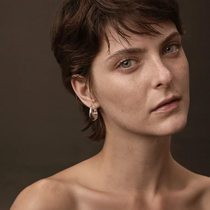 Najo Sterling Silver Cloudland Hoop Earrings