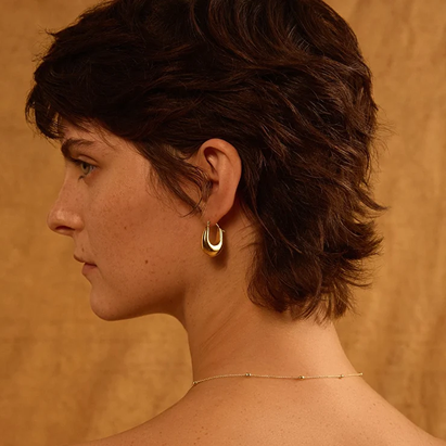 Najo Gold Plated Cloudland Hoop Earrings