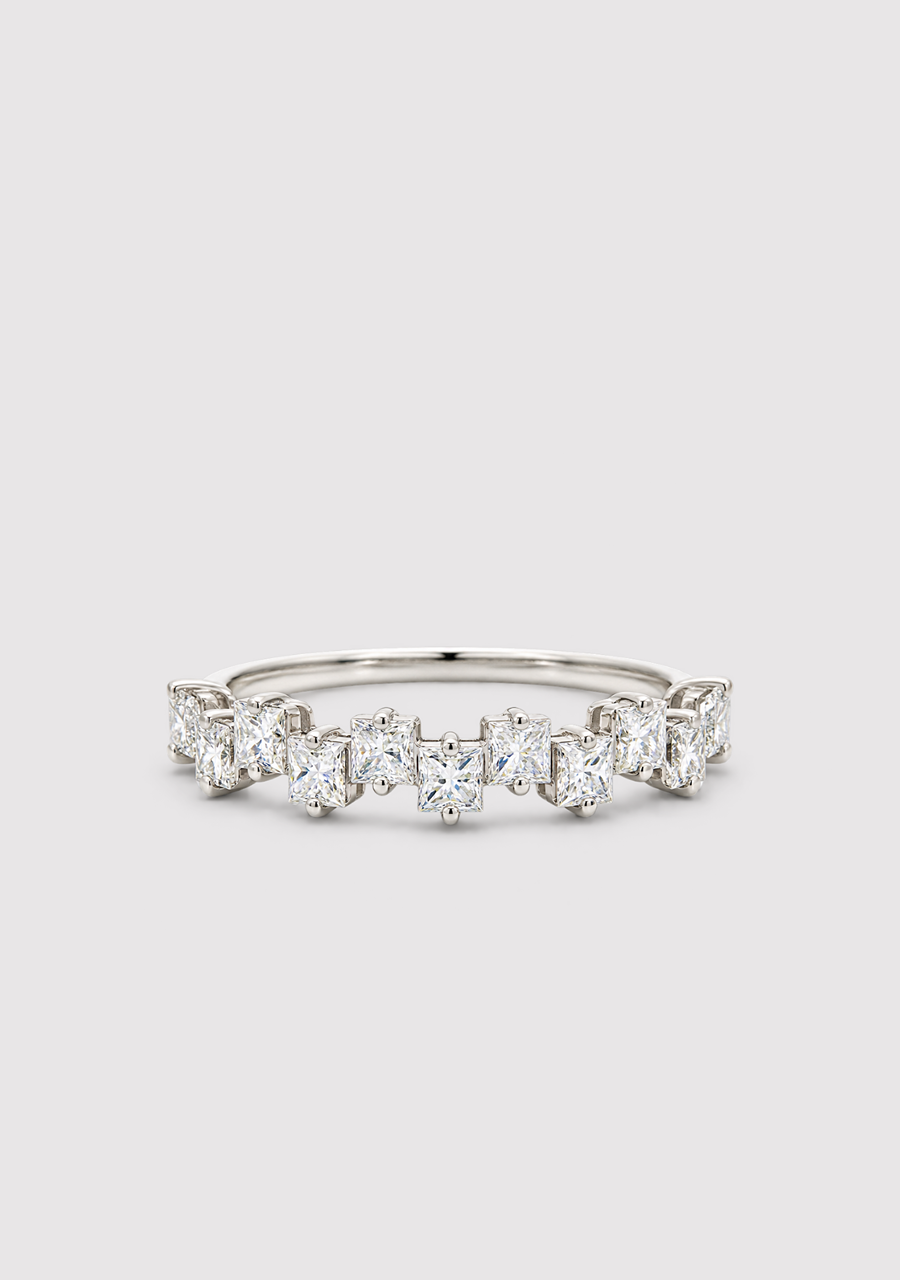 14ct White Gold Laboratory Grown Diamond Princess Cut Ring
