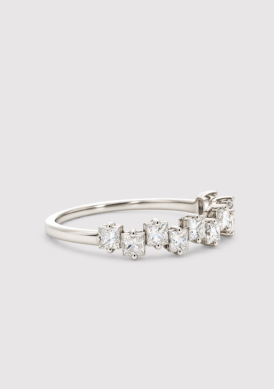 14ct White Gold Laboratory Grown Diamond Princess Cut Ring