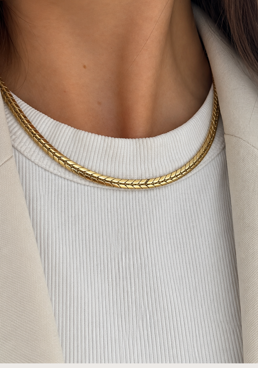 Estate 14ct Yellow Gold 4.24mm Omega Snake Chain