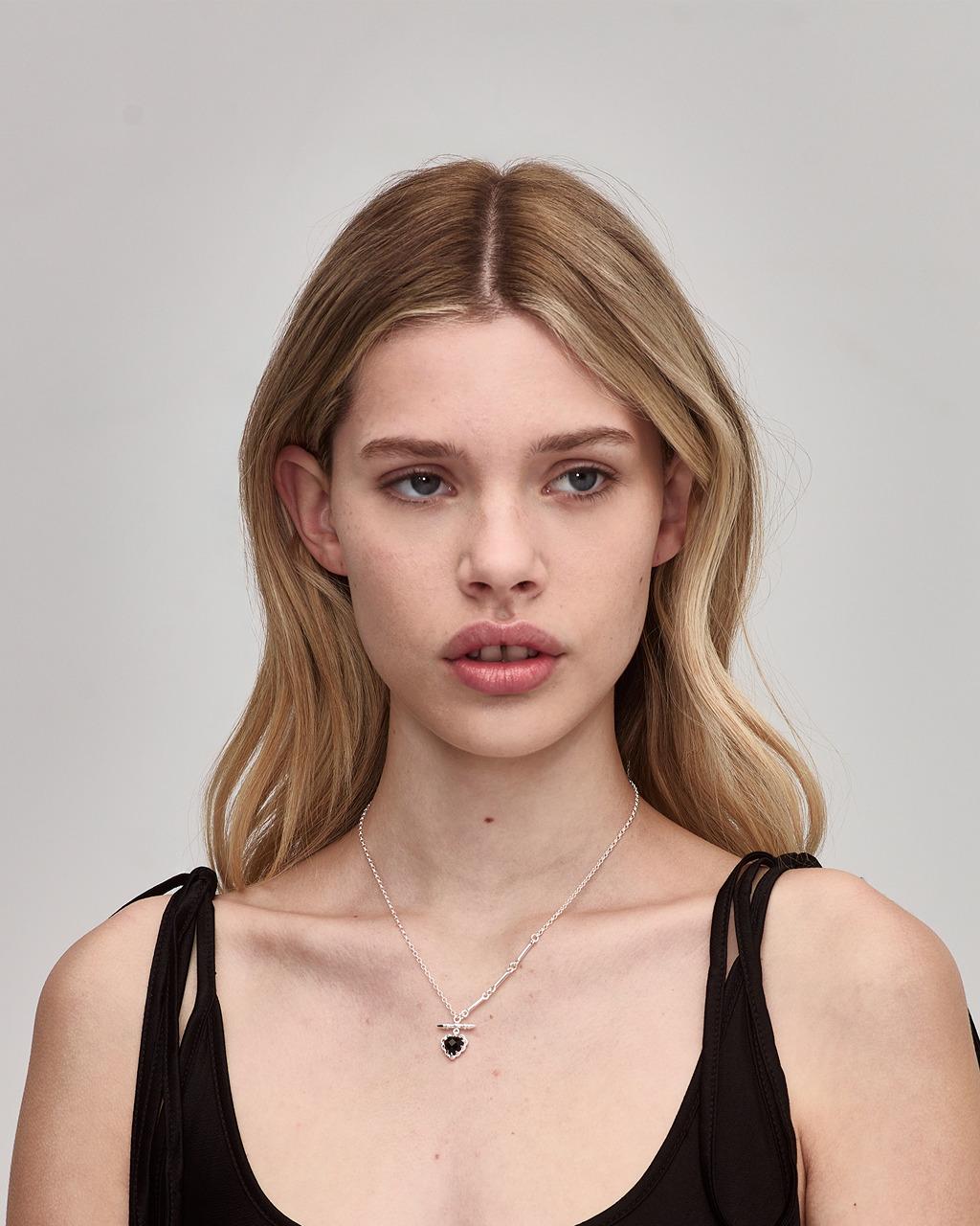 Stolen Girlfriends Club Sterling Silver Love Claw Fob Onyx Necklace
