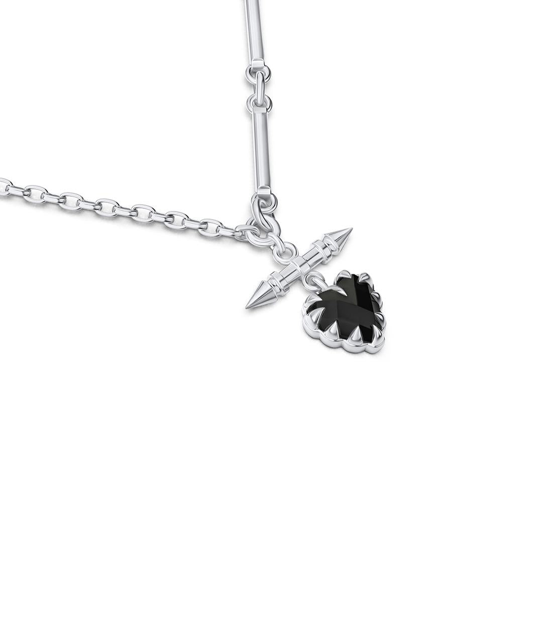 Stolen Girlfriends Club Sterling Silver Love Claw Fob Onyx Necklace