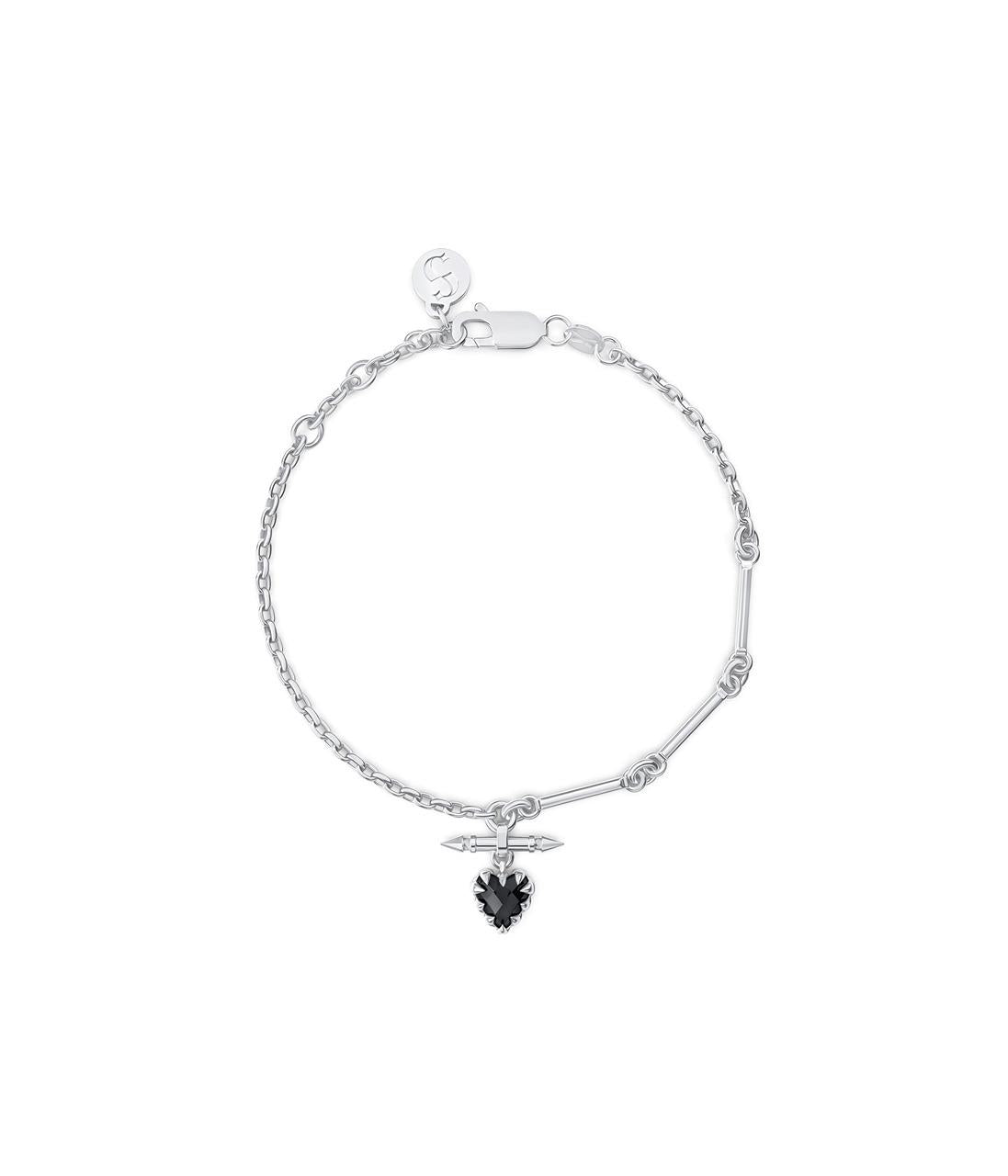 Stolen Girlfriends Club Sterling Silver Love Claw Fob Onyx Bracelet