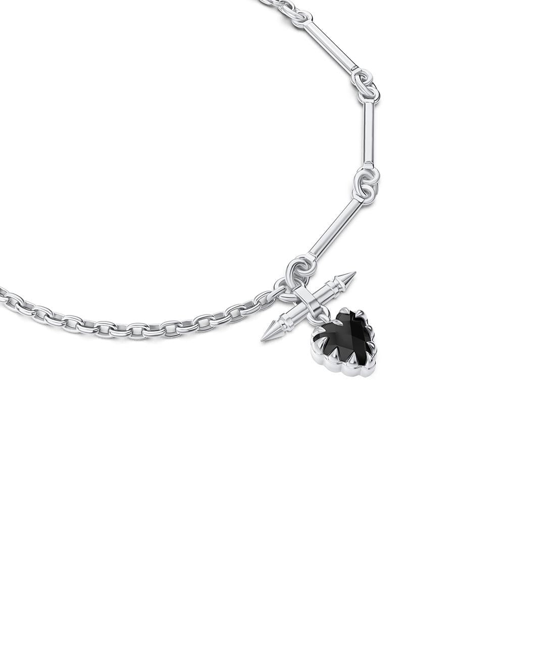 Stolen Girlfriends Club Sterling Silver Love Claw Fob Onyx Bracelet